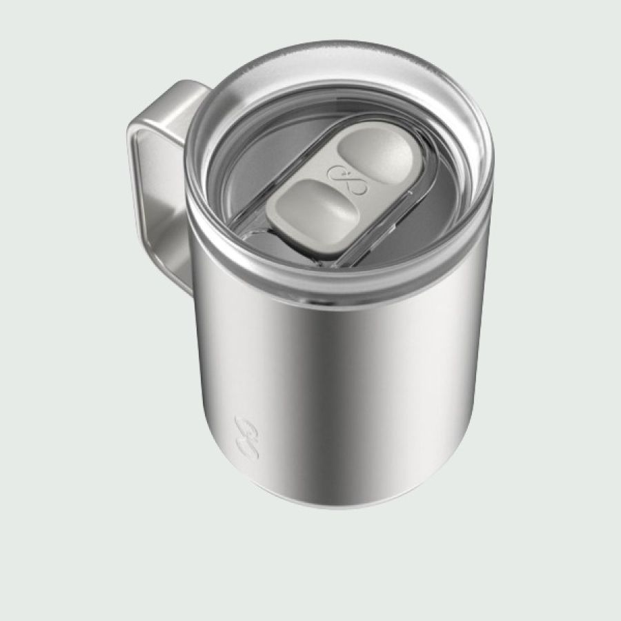 tazza termica in acciaio, materiale riciclato al 90%