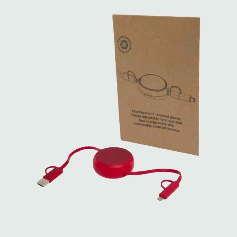 cavo usb retrattile 5 in 1, gadget aziendale tech