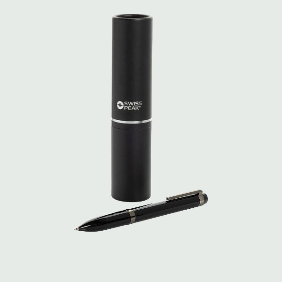 penna gadget aziendale green con confezione regalo a tubo 